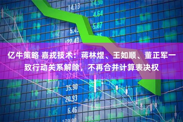 亿牛策略 嘉戎技术：蒋林煜、王如顺、董正军一致行动关系解除，不再合并计算表决权